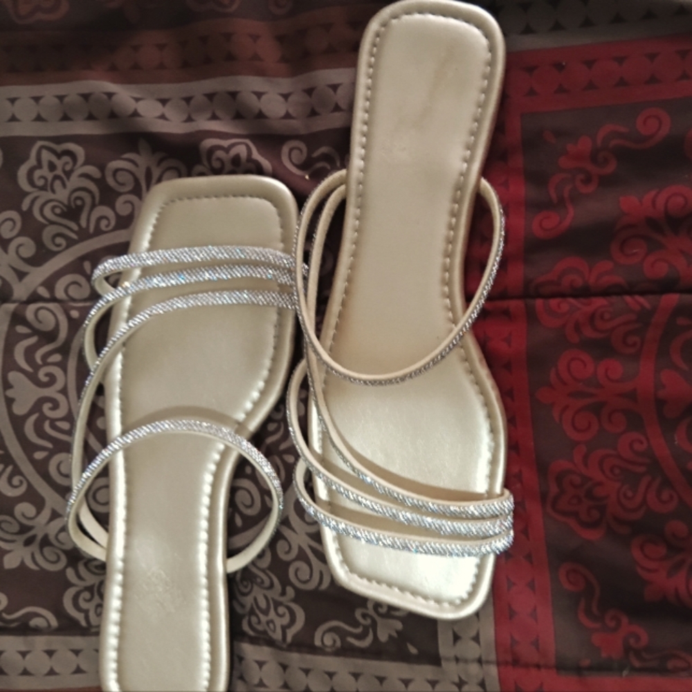 Rhinestone Slide Sandals